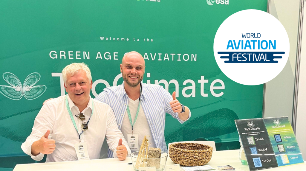 Green Aviation. Decarbonising Aviation: Tao Climate’s (Carbon) Positive Impact at the World Aviation Festival 2024